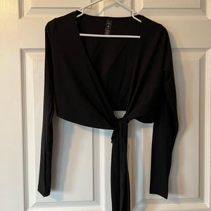 Balance Athletica Small Black Dancer Wrap Top
